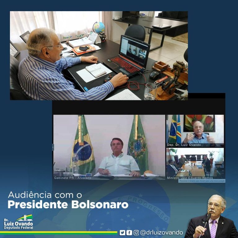 Dr. Luiz Ovando participa de audiência com Presidente Bolsonaro por videoconferência.